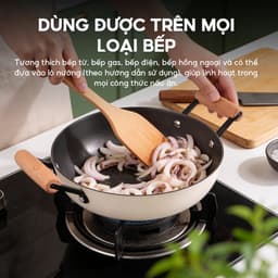 Chảo gang tráng men thủ công La gourmet, chống dính tự nhiên an toàn sức khỏe 5