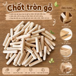 Chốt gỗ loại tốt 100g, 200g, 500g, phi 8x40mm 2