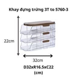 Khay Đựng Trứng Việt Nhật 5760-2/5760-3, Hộp Đựng Trứng Tủ Lạnh Có Nắp Bền Đẹp - DOMUS 4