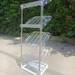 Kệ Giày Dép Inox 4 Tầng, Giá Đựng Giày Dép Đa Năng Chắc Chắn Tiết Kiệm Diện Tích - DOMUS 8
