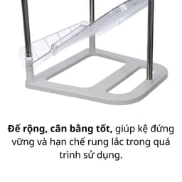 Kệ Giày Dép Inox 4 Tầng, Giá Đựng Giày Dép Đa Năng Chắc Chắn Tiết Kiệm Diện Tích - DOMUS 3