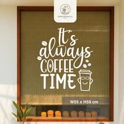 Decal Trang Trí quán Cà phê, Decal Dán Tường Slogan, Decan, Tranh Dán Kính 6