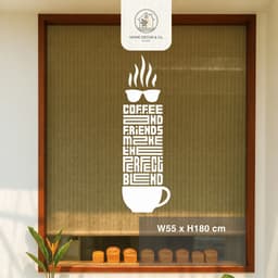 Decal Trang Trí quán Cà phê, Decal Dán Tường Slogan, Decan, Tranh Dán Kính 7