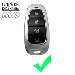 Ốp Chìa Khóa Hyundai Smartkey TPU Cho SantaFe 2021-2022, Tucson 2022 Chống Trầy Xước 2