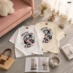 Áo Thun HY KORÉ XIAOMAN COOL ANGEL 3435 Form Rộng Localbrand Oversize Unisex Vải Cotton 75% Nam Nữ Mặc Đẹp 3