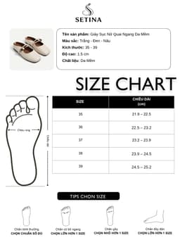 Giày Sục Nữ Quai Ngang SETINA Da Mềm Quai Đôi Mũi Vuông Bo Đế Bệt Phong Cách Tối Giản GSD200 6