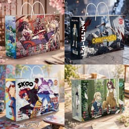 (LT.túi quà) Túi quà Chainsaw Man Violet Sk8 Naruto Touhou Project in hình anime chibi hình chữ nhật 2