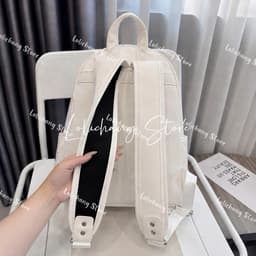 Balo Nữ Size 40 Họa Tiết Chấm Bi Thêu Chữ Cao Cấp – Balo Đi Học Đi Chơi Đựng Laptop 15.6 Inch Form Đẹp 8