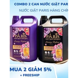 Nước Giặt Xả Paris Luxury Perfume 5IN1 Can 5Kg – Hương Nước Hoa Cao Cấp, Đánh Bay Vết Bẩn, Lưu Hương Lâu, Tiết Kiệm 2
