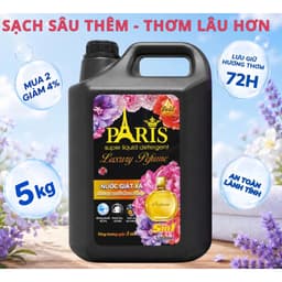 Nước Giặt Xả Paris Luxury Perfume 5IN1 Can 5Kg – Hương Nước Hoa Cao Cấp, Đánh Bay Vết Bẩn, Lưu Hương Lâu, Tiết Kiệm 3