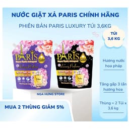 Nước Giặt Xả Paris Luxury Perfume 5IN1 Can 5Kg – Hương Nước Hoa Cao Cấp, Đánh Bay Vết Bẩn, Lưu Hương Lâu, Tiết Kiệm 9