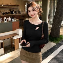 [Có Bigsize 45-85kg] Áo Thun Nữ Limo Tay Dài Form Ôm Thun Gân Tăm Mềm Mại Tôn Dáng MS530 2