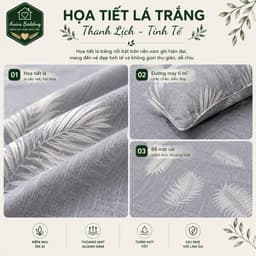 Bộ Chăn Ga Gối Lụa Tencel 5 Món Aniva Bedding 1m6x2m - Ga Bọc Nệm Cao 5-25cm, Mền 200x220cm, Vỏ Gối Ôm Khóa Kéo 4