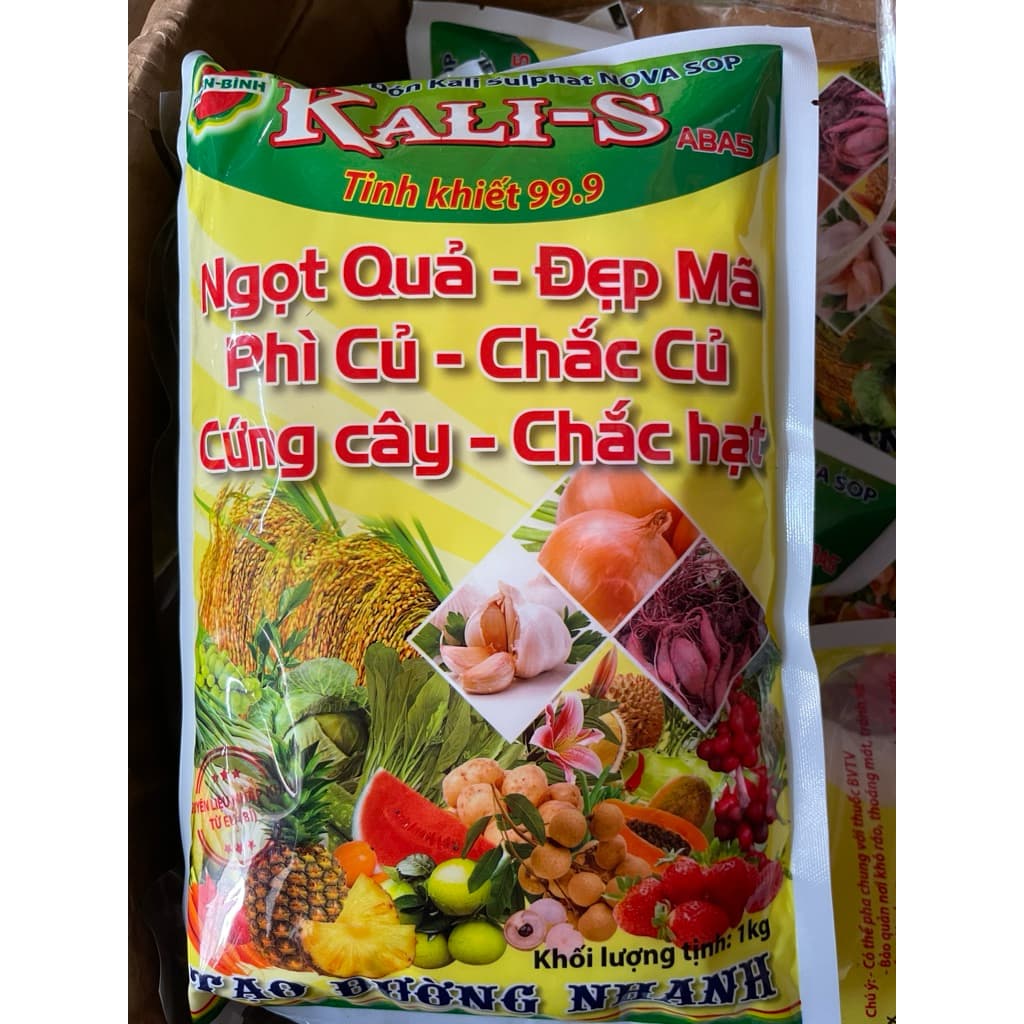 Túi 1kg Kali kích ra hoa đậu quả quả cứng cáp chống rụng trái non ngọt quả