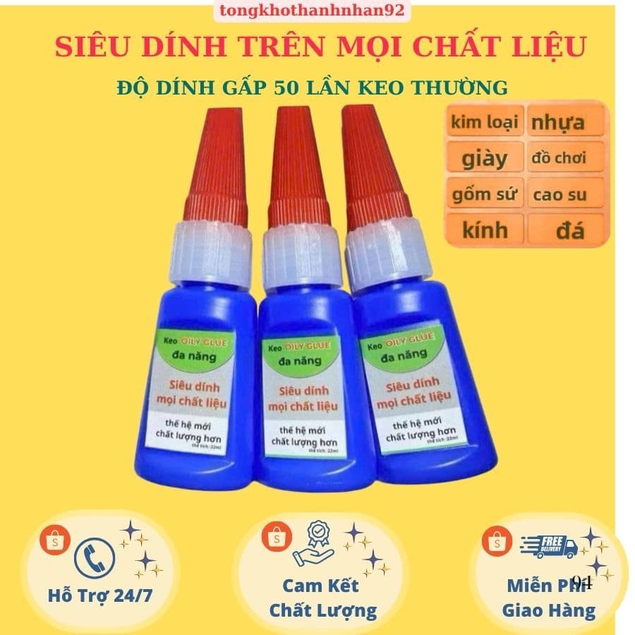 ( Hot và Hót ) Combo 5 Lọ Keo Dán Đa Năng Oi.ly Glue Siêu Dính Gấp 50 Lần Keo Thường Trên Mọi Bề Mặt TN92