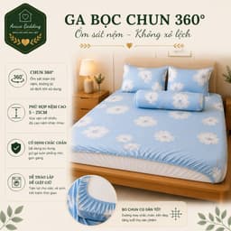 Bộ Ga Gối Lụa Tencel 4 Món Aniva Bedding 1m8x2m -Ga Bọc Nệm Cao 5-25cm, Vỏ Gối Ôm Khóa Kéo 35x100 7
