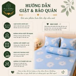 Bộ Ga Gối Lụa Tencel 4 Món Aniva Bedding 1m8x2m -Ga Bọc Nệm Cao 5-25cm, Vỏ Gối Ôm Khóa Kéo 35x100 8