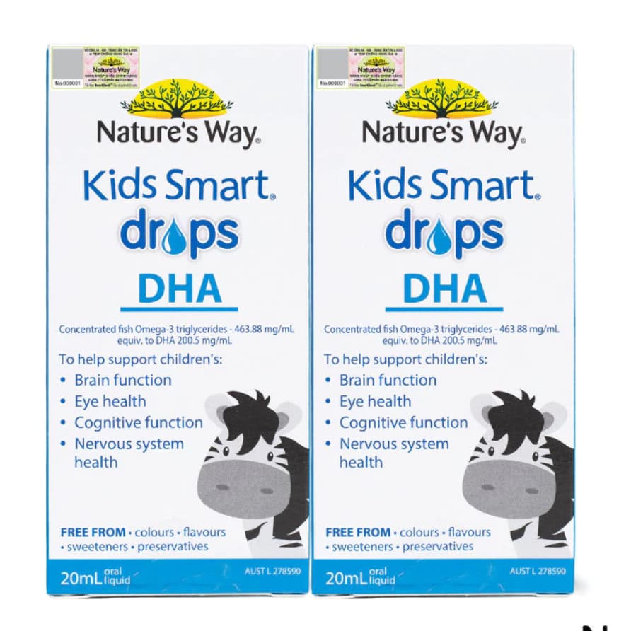 Nature's Way Kids Smart Drops DHA ( Lọ 20 ml ) Dạng Giọt Giúp Tăng IQ, Phát Triển Não Bộ < BUNBUN SHOP 20
