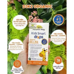 Nature's Way Kids Smart Drops Vitamin D3+K2  hỗ trợ bé hấp thụ canxi,giúp xương, răng chắc khỏe  <BUNBUN SHOP 5
