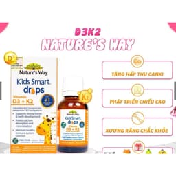 Nature's Way Kids Smart Drops Vitamin D3+K2  hỗ trợ bé hấp thụ canxi,giúp xương, răng chắc khỏe  <BUNBUN SHOP 1