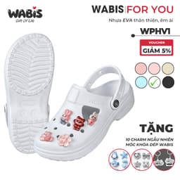 [Tặng Charm + Móc Khóa Chính Hãng] Dép Sục WABIS Platform Happiness V1 Đế 3cm Thoáng Khí, Êm Chân, Chống Trượt [WPH-V1] 3