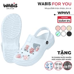 [Tặng Charm + Móc Khóa Chính Hãng] Dép Sục WABIS Platform Happiness V1 Đế 3cm Thoáng Khí, Êm Chân, Chống Trượt [WPH-V1] 6