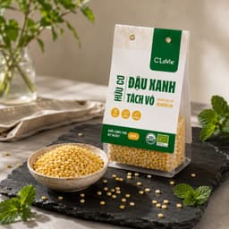 Đậu xanh tách vỏ hữu cơ C'LaVie 200g (Gói) 4