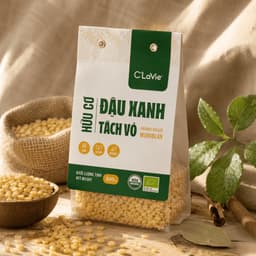 Đậu xanh tách vỏ hữu cơ C'LaVie 200g (Gói) 5