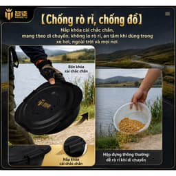 Bộ Thau Trộn Mồi Câu Cá Mingtu 4 Món Cao Cấp Gồm 3 Và 1 Gáo Múc Nước Kèm Nắp Đựng Tiện Lợi 4