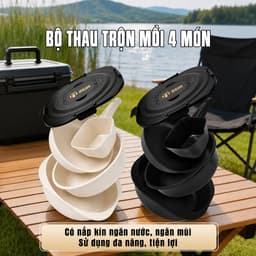 Bộ Thau Trộn Mồi Câu Cá Mingtu 4 Món Cao Cấp Gồm 3 Và 1 Gáo Múc Nước Kèm Nắp Đựng Tiện Lợi 1