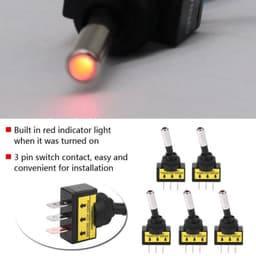 Toggle Switch Công Tắc Gạt Điện Tử 12V 20A Có Led Báo Cho ô tô xe máy Diy - 5