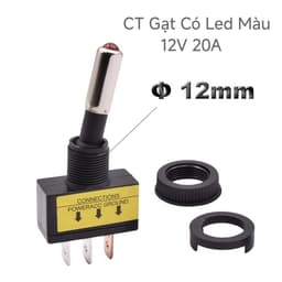 Toggle Switch Công Tắc Gạt Điện Tử 12V 20A Có Led Báo Cho ô tô xe máy Diy - 4