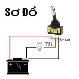 Toggle Switch Công Tắc Gạt Điện Tử 12V 20A Có Led Báo Cho ô tô xe máy Diy - 2
