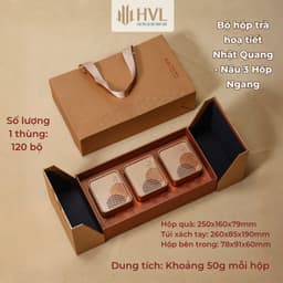 Bộ hộp trà hoạ tiết Nhật Quang cao cấp-HVL 2