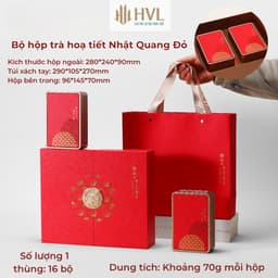 Bộ hộp trà hoạ tiết Nhật Quang cao cấp-HVL 5