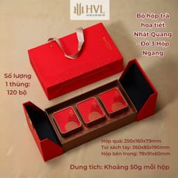Bộ hộp trà hoạ tiết Nhật Quang cao cấp-HVL 7
