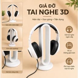 Giá Đỡ Tai Nghe Để Bàn 3D LUXI, Giá Treo Tai Nghe Nhỏ Gọn Tiết Kiệm Diện Tích Bàn Làm Việc Bàn Học 4