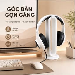 Giá Đỡ Tai Nghe Để Bàn 3D LUXI, Giá Treo Tai Nghe Nhỏ Gọn Tiết Kiệm Diện Tích Bàn Làm Việc Bàn Học 2