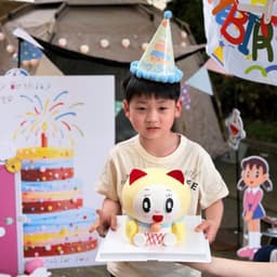 Bảng Fomex F01 In Hình Bánh Sinh Nhật  | Trang Trí Phối Cùng Set Bóng Có Phông 3