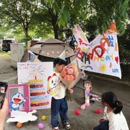 Bảng Fomex F01 In Hình Bánh Sinh Nhật  | Trang Trí Phối Cùng Set Bóng Có Phông 4