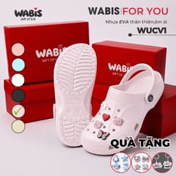 [Tặng Charm + Móc Khóa Chính Hãng] Dép Sục WABIS Unisex Classic V2 Đế Cao 3cm EVA Nguyên Sinh Chống WUC-V2 [LÙI 1 SIZE] 6