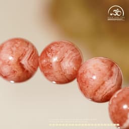 Ngọc Đan Tâm - Vòng Tay Đào Hoa 9mm 5A - Mệnh Thổ - Mệnh Hỏa 4
