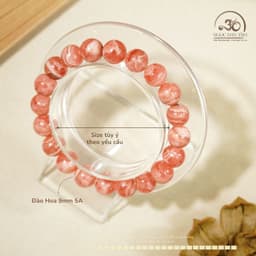 Ngọc Đan Tâm - Vòng Tay Đào Hoa 9mm 5A - Mệnh Thổ - Mệnh Hỏa 2