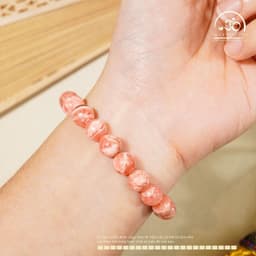 Ngọc Đan Tâm - Vòng Tay Đào Hoa 9mm 5A - Mệnh Thổ - Mệnh Hỏa 5