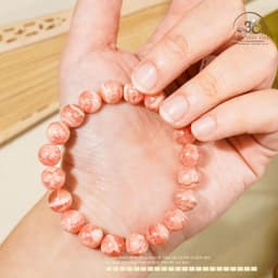 Ngọc Đan Tâm - Vòng Tay Đào Hoa 9mm 5A - Mệnh Thổ - Mệnh Hỏa 6