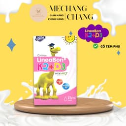 [ CHÍNH HÃNG] [Date 4/2028] LineaBon D3K2 hồng 15ml tinh khiết hỗ trợ hấp thu canxi dạng nhỏ giọt tiện lợi cho trẻ 5