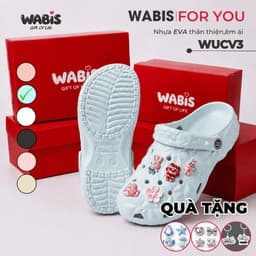 [Tặng Charm + Móc Khóa Chính Hãng] Dép Sục Kim Cương WABIS V3 Đế Cao 3cm Chống Nước Chống Trượt [WUC-V3] 6