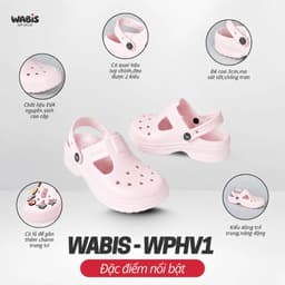 [Tặng Charm] Dép Sục WABIS Platform Happiness V1 Đế 3cm Thoáng Khí, Êm Chân, Chống Trượt [WPH-V1] 7