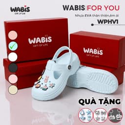 [Tặng Charm + Móc Khóa Chính Hãng] Dép Sục WABIS Platform Happiness V1 Đế Cao 3cm Chống Nước, Chống Trượt [WPH-V1] 6