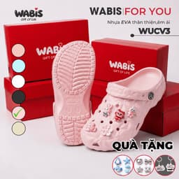 [Tặng Charm + Móc Khóa Chính Hãng] Dép Sục Kim Cương WABIS V3 Đế Cao 3cm Chống Nước Chống Trượt [WUC-V3] 5